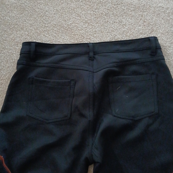 Like An Angel Girl's Black Elastic Back Belted Trouser Straight Leg Pants LG (FL - Picture 4 of 7